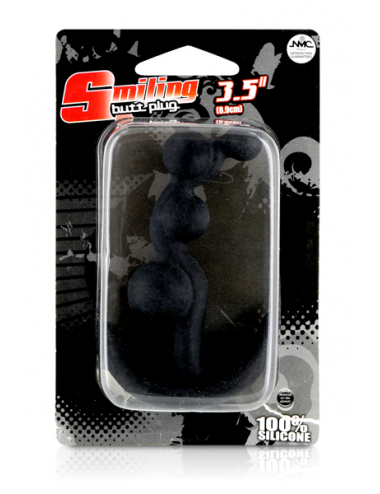 SMILIING BUTT PLUG 3.5P BLACK