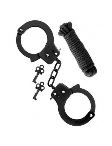 METAL CUFFS & ROPE BLACK