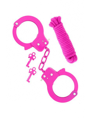 METAL CUFFS & ROPE PINK