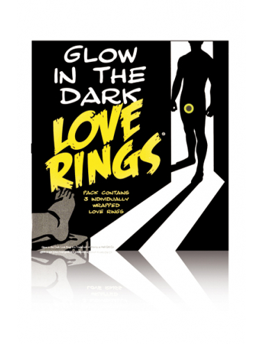 LOVE RINGS GLOW IN THE DARK X3