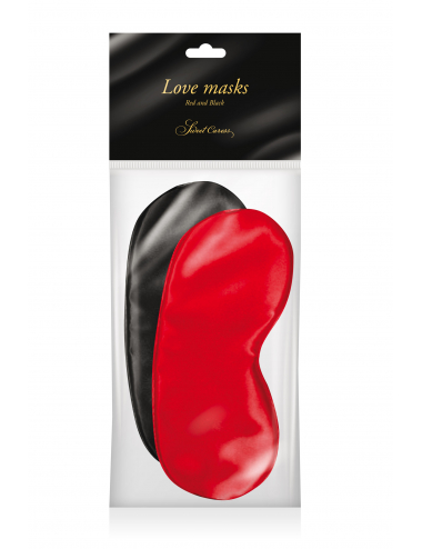 LOVE MASKS RED AND BLACK