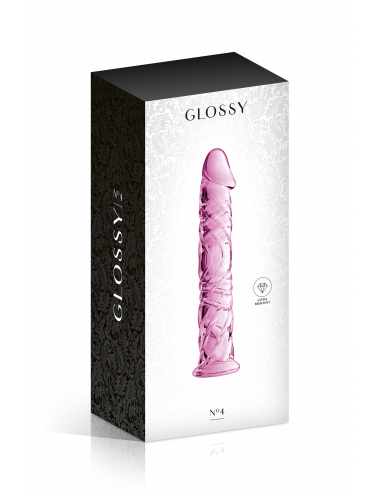 GLASS DILDO 4 PINK GLOSSY TOYS