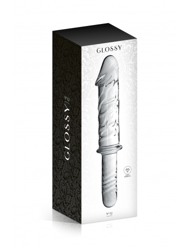 GLASS DILDO 12 CLEAR GLOSSY...