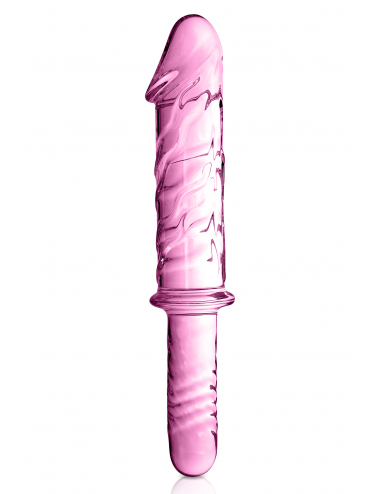 GLASS DILDO 12 PINK GLOSSY...