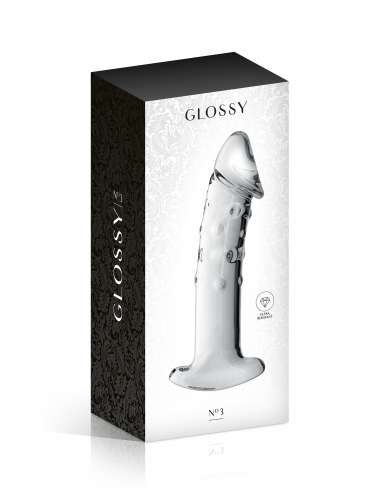 GLASS DILDO 3 CLEAR GLOSSY...