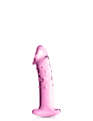 GLASS DILDO 3 PINK GLOSSY TOYS