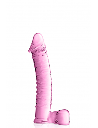 GLASS DILDO 15 PINK GLOSSY...