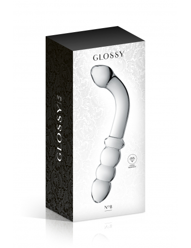 GLASS DILDO 8 CLEAR GLOSSY...