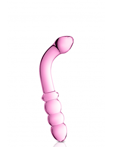 GLASS DILDO 8 PINK GLOSSY TOYS