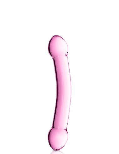 GLASS DILDO 7 PINK GLOSSY TOYS