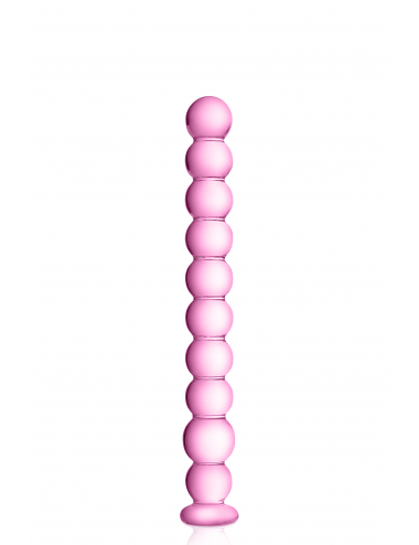GLASS DILDO 18 PINK GLOSSY...