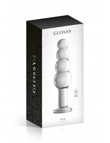 GLASS DILDO 9 CLEAR GLOSSY...