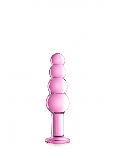 GLASS DILDO 9 PINK GLOSSY TOYS