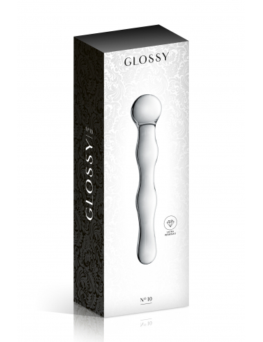 GLASS DILDO 10 CLEAR GLOSSY...