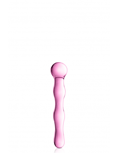 GLASS DILDO 10 PINK GLOSSY...