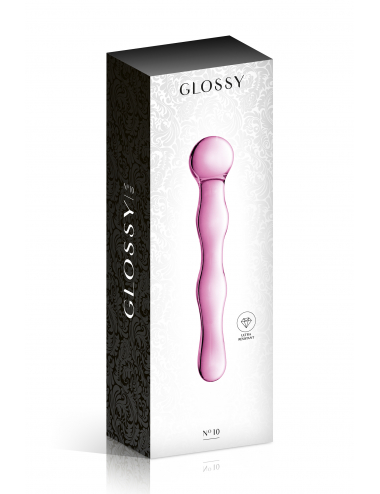 GLASS DILDO 10 PINK GLOSSY...