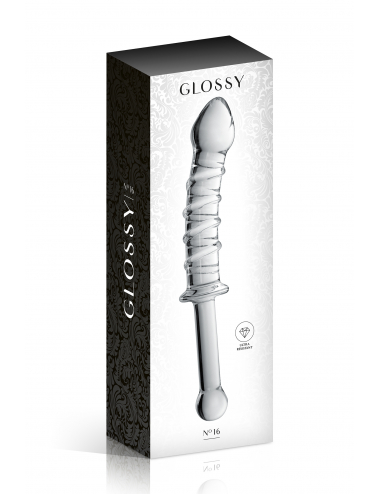 GLASS DILDO 16 CLEAR GLOSSY...