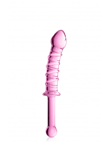 GLASS DILDO 16 PINK GLOSSY...