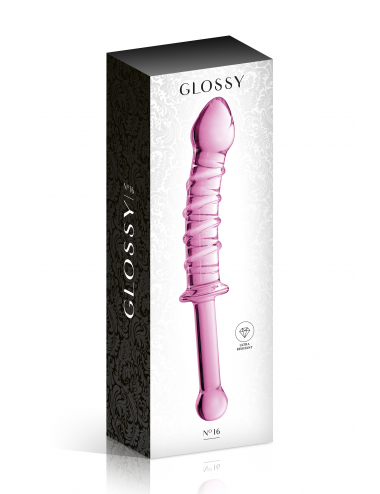 GLASS DILDO 16 PINK GLOSSY...