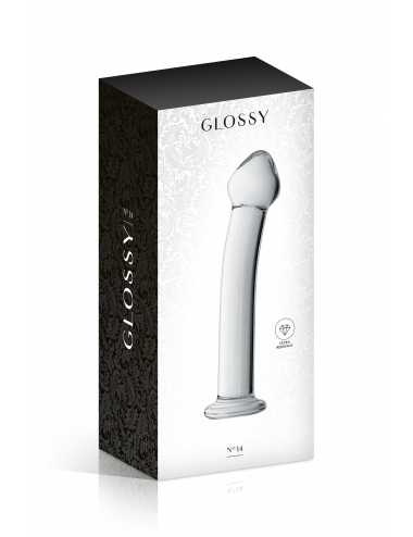 GLASS DILDO 14 CLEAR GLOSSY...