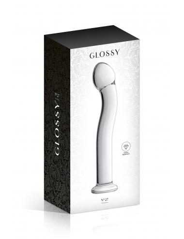 GLASS DILDO 27 CLEAR GLOSSY...