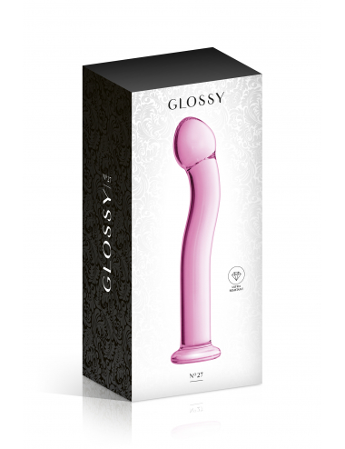 GLASS DILDO 27 PINK GLOSSY...