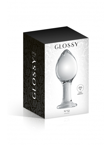 GLASS PLUG 32 CLEAR GLOSSY...