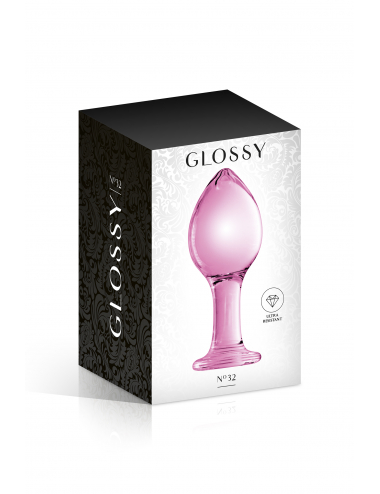 GLASS PLUG 32 PINK GLOSSY TOYS