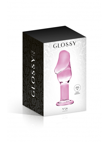 GLASS PLUG 24 PINK GLOSSY TOYS