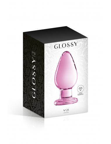 GLASS PLUG 25 PINK GLOSSY TOYS