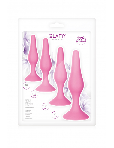 KIT PLUG ANAL FIN GLAMY PINK