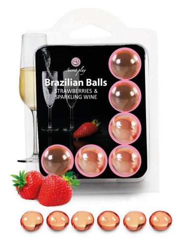 6 Brazilian Balls "Fraise...