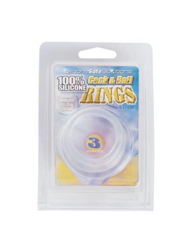 COCK & BALL RINGS SILICONE X3