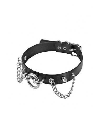 CHOKER CHAINS AND RING BLACK