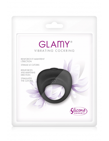 VIBRATING COCKRING BLACK GLAMY