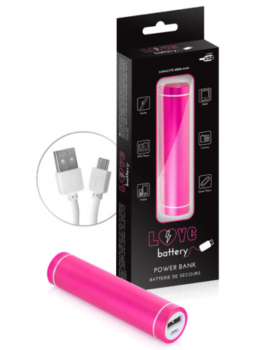 CHARGEUR LOVE BATTERY PINK