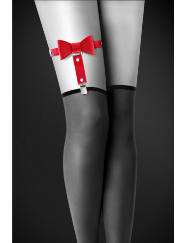 GARTER WITH BOW RED