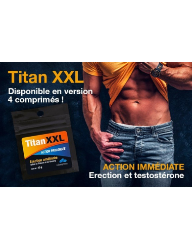 Titan XXL Homme - 4 comprimés