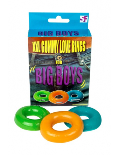 XXL GUMMY LOVE RINGS X3